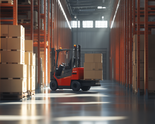 Modern Warehouse with Forklift (1)